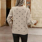 Women’s Polka Dot Knit Pullover Sweater