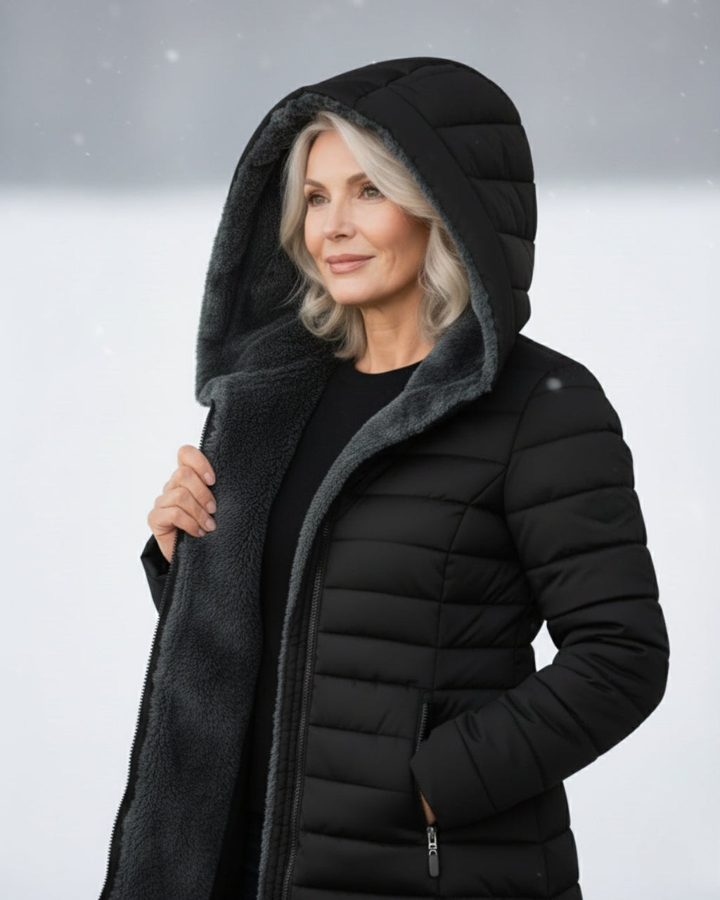 Women’s Fleece Lined Winter Puffer Coat