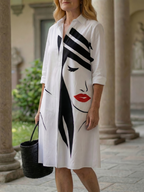 Women’s Casual Fit And Flare Midi Dress