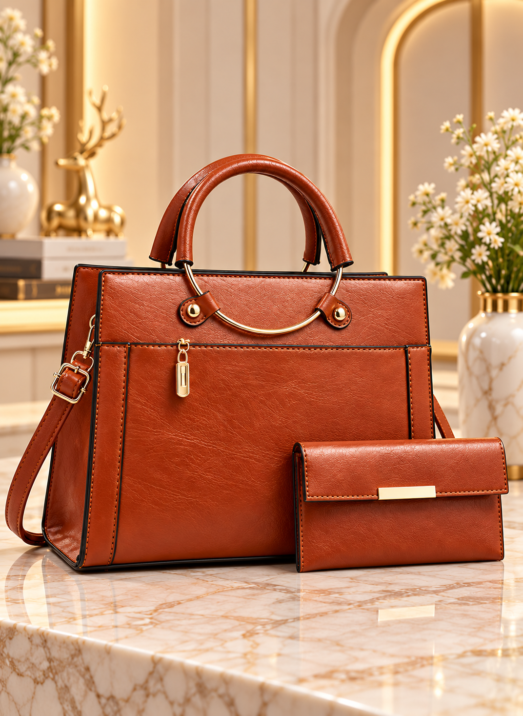 Maple Elegant Handbag & Wallet Set