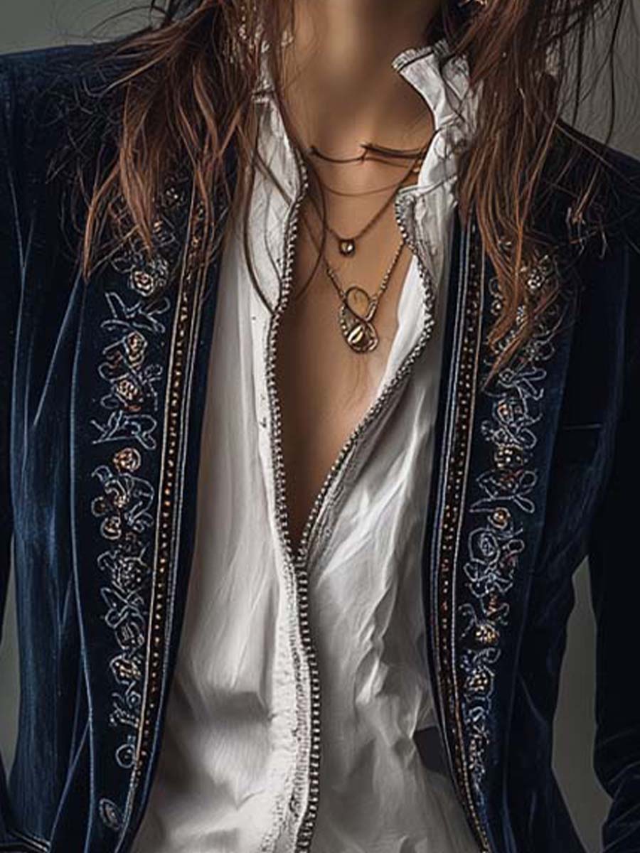 Women’s Long Embroidered Jacket