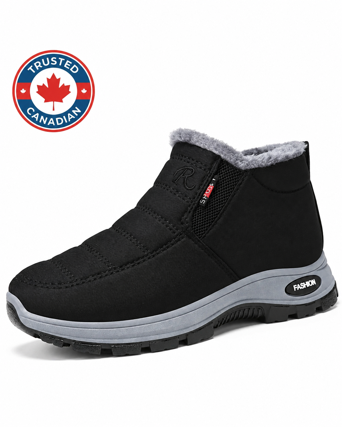 Sianna™ | Quilted Waterproof Slip-On Ankle Boots Black