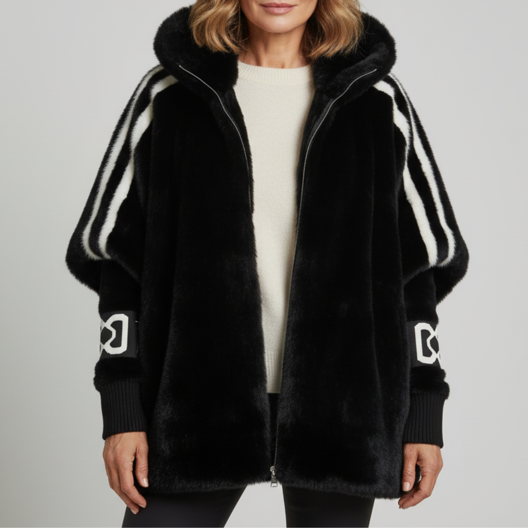 Women’s Plush Teddy Hooded Zip Up Jacket