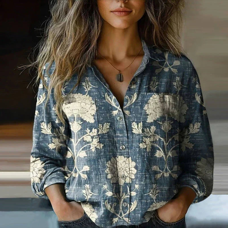Women’s Vintage Boho Print Blouse