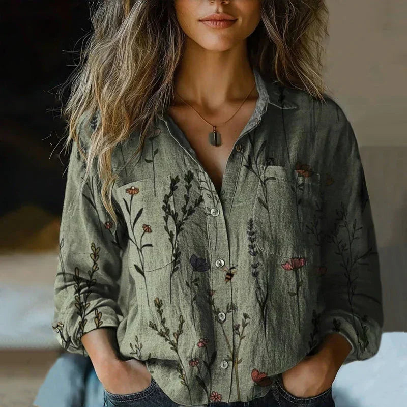 Women’s Vintage Boho Print Blouse
