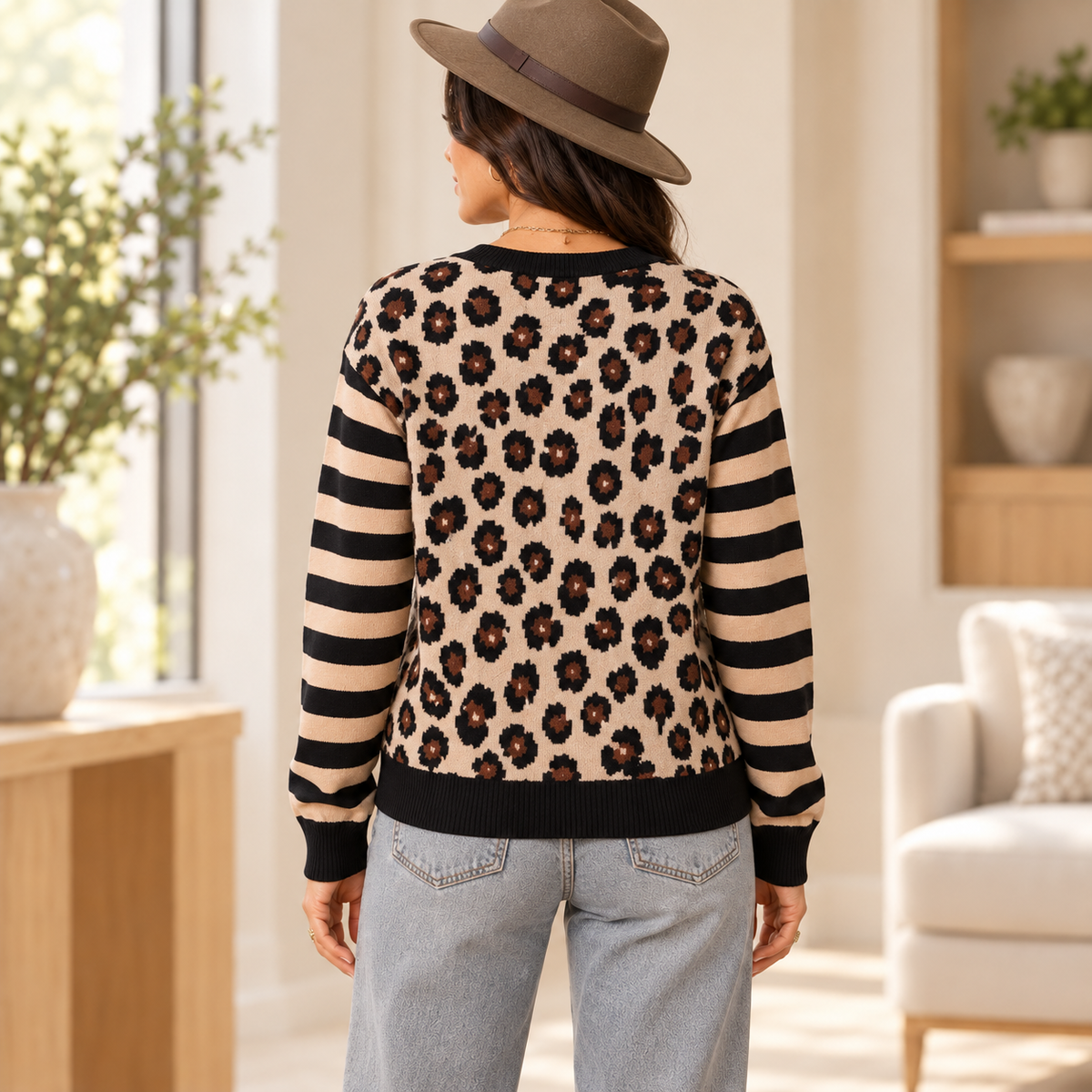 Women's Leopard Print Cardigan