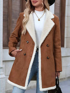 Women’s Warm Mid-Length Lapel Winter Coat