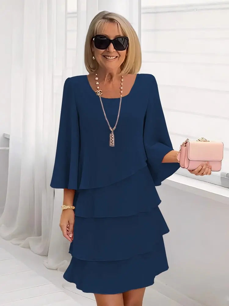 Women’s Elegant Ruffle Evening Dress