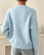 Chunky Melange Knit Button-Front Cardigan