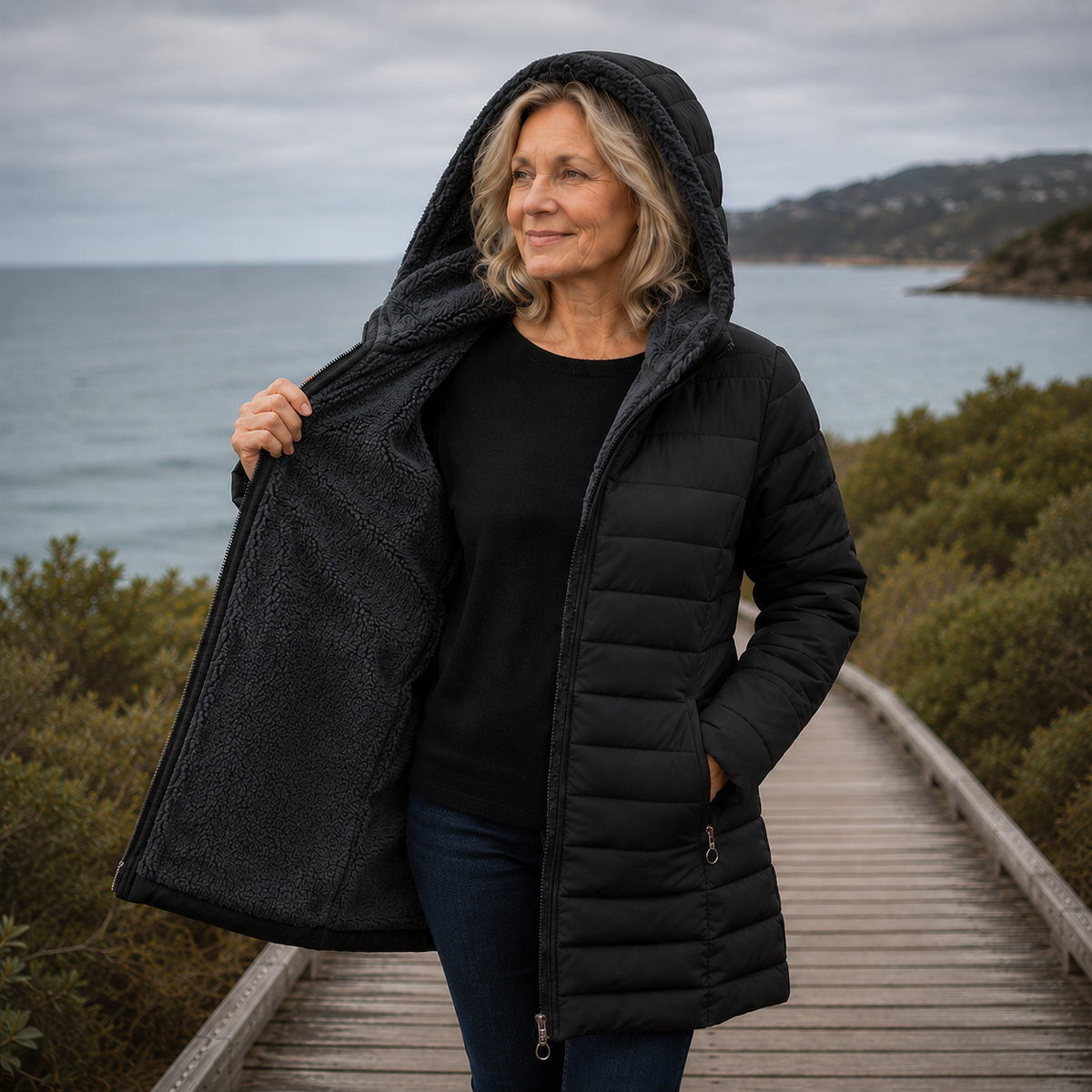 Women’s Quilted A-Line Winter Coat