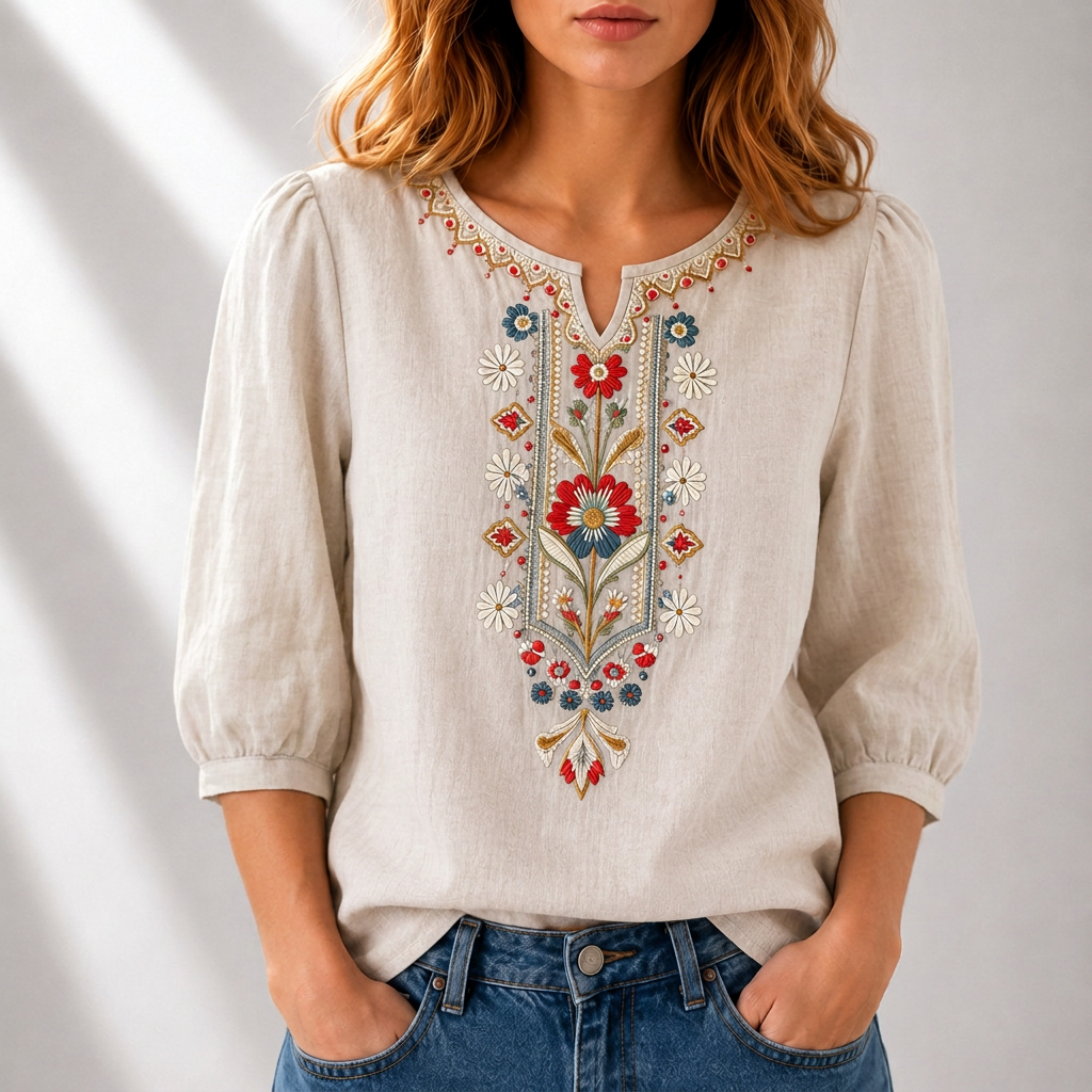 Women’s Floral Embroidered Blouse