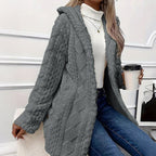 Women's Hooded Button Down Jacket