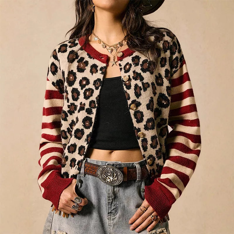 Women's Leopard Print Cardigan