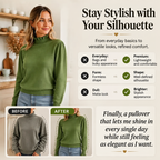 ✨Elegant cozy knitted top for women with ruffle trim
