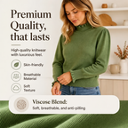 ✨Elegant cozy knitted top for women with ruffle trim